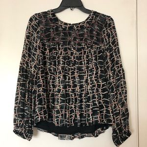 💕 free with purchase - Velvet by Graham & Spencer beaded navy blue blouse